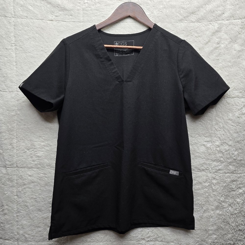 Figs Scrub Top Women's Medium Black